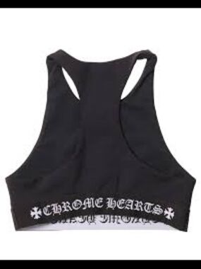 Chrome Hearts Black Graphic Logo Sports Crop ***read details Please